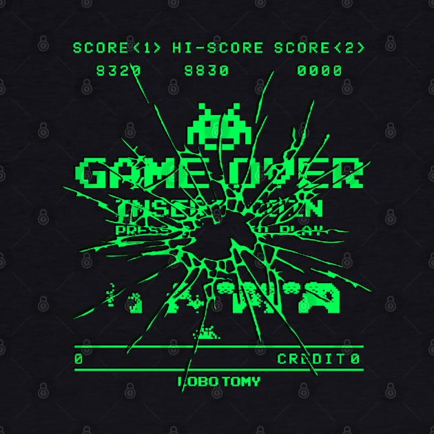 GAME OVER retro arcade game by LOBO TOMY by boozecruisecrew